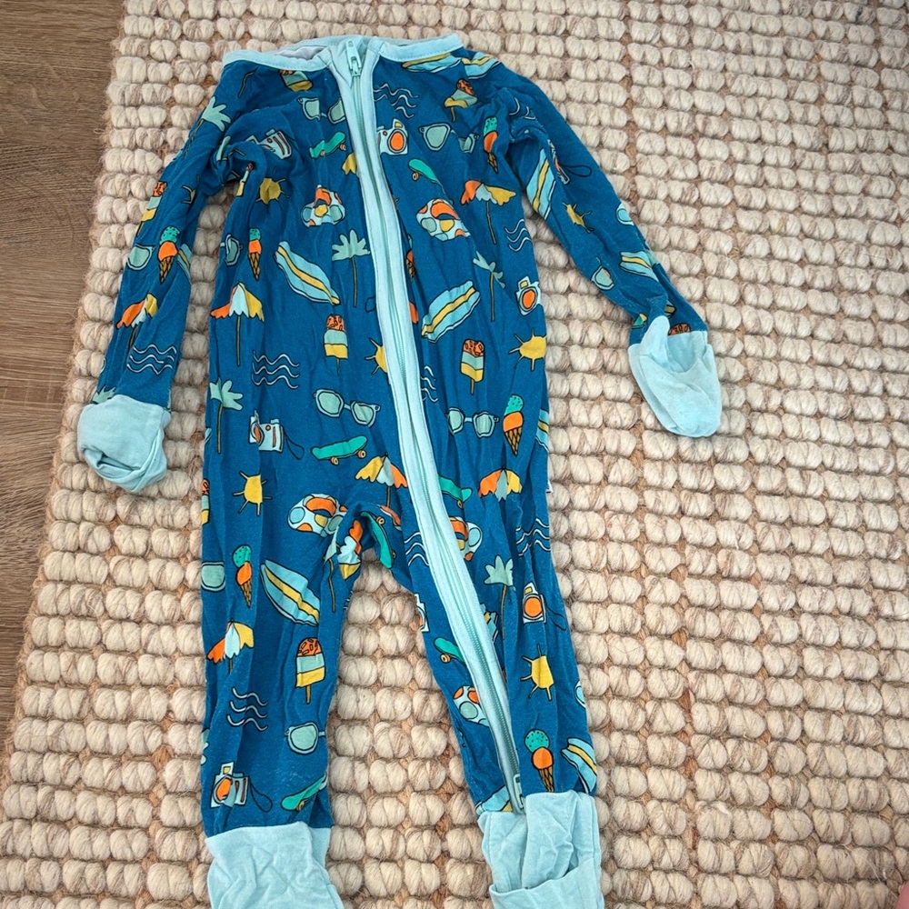 Little Sleepies 3-6 Months Beach Print